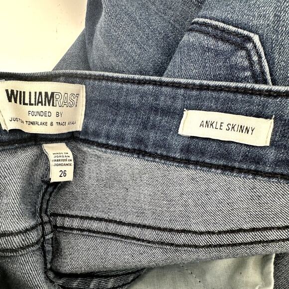 William Rast Jeans Womens 26 Ankle Skinny Distressed Busted Knees Stretch Denim - Picture 7 of 10